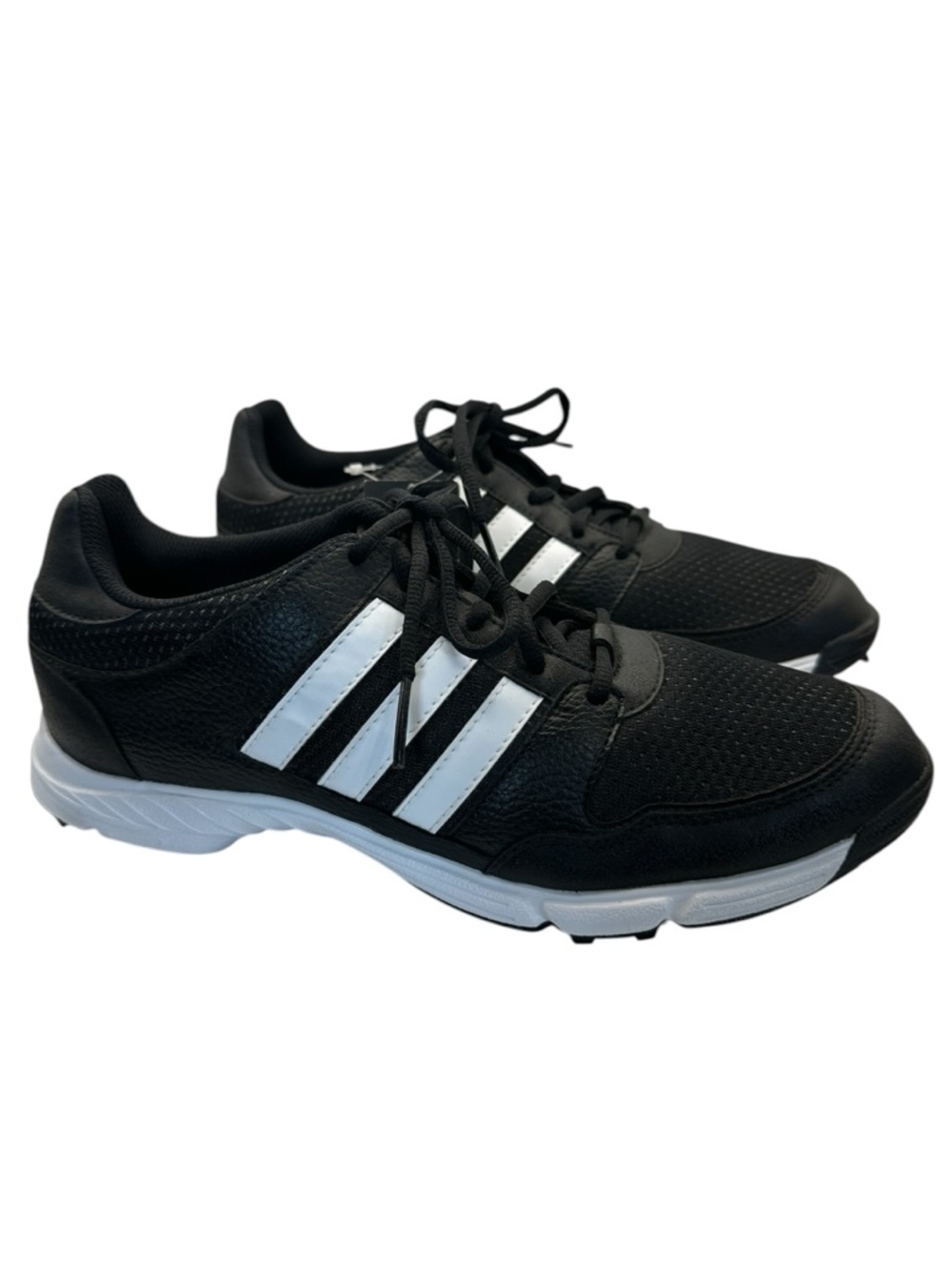 Adidas Tech Response 4.0 Golf Shoes Men’s Size 9 Black White Spiked Traxion NWT